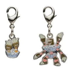 Binacle, Barbaracle - National Pokédex Metal Charm Keychain #688, #689(Binacle Barbaracle National Pokedex Metal Charm Keychain 688 689)