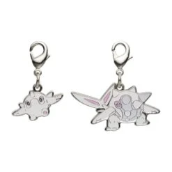 Cetoddle, Cetitan - National Pokédex Metal Charm Keychain #974, #975(Cetoddle Cetitan National Pokedex Metal Charm Keychain 974 975)