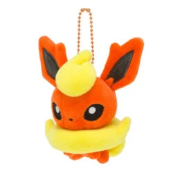 Flareon Motchiri (chubby) Mascot Plush Keychain Pokémon Dolls(Flareon Motchiri Chubby Mascot Plush Keychain Pokemon Dolls)