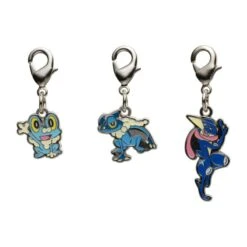 Froakie, Frogadier, Greninja - National Pokédex Metal Charm Keychain #656, #657, #658(Froakie Frogadier Greninja National Pokedex Metal Charm Keychain 656 657 658)