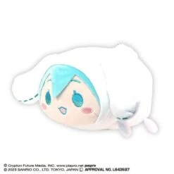 Hatsune Miku Potekoro Mascot Plush (Cinnamoroll Costume) Msize F "Hatsune Miku X Cinnamoroll"(Hatsune Miku Potekoro Mascot Plush Cinnamoroll Costume Msize F Hatsune Miku X Cinnamoroll)
