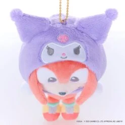 Sega Knuckles × Kuromi Mascot Plush - SONIC＆FRIENDS Sanrio Characters(Knuckles X Kuromi Mascot Plush Sonic Friends Sanrio Characters) -ICHIBA TOYS SHOP knuckles x kuromi mascot plush sonicfriends sanrio characters mascot plush keychain sega 367403