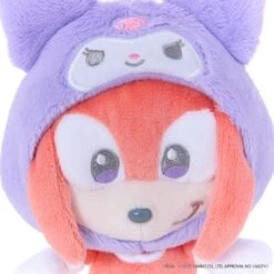 Sega Knuckles × Kuromi Mascot Plush - SONIC＆FRIENDS Sanrio Characters(Knuckles X Kuromi Mascot Plush Sonic Friends Sanrio Characters) -ICHIBA TOYS SHOP knuckles x kuromi mascot plush sonicfriends sanrio characters mascot plush keychain sega 464615