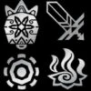 CAPCOM Makie Sticke Setr 4 Villages Symbol - Monster Hunter Generations Ultimate(Makie Sticke Setr 4 Villages Symbol Monster Hunter Generations Ultimate) -ICHIBA TOYS SHOP makie sticke setr 4 villages symbol monster hunter generations ultimate sticker capcom 226590