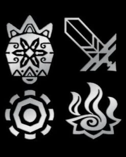 CAPCOM Makie Sticke Setr 4 Villages Symbol - Monster Hunter Generations Ultimate(Makie Sticke Setr 4 Villages Symbol Monster Hunter Generations Ultimate)