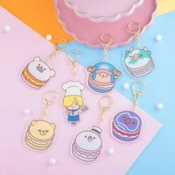 Momoo Pistachio Macaron Acrylic Keychain - SANJI No OYATSU(Momoo Pistachio Macaron Acrylic Keychain Sanji No Oyatsu) -ICHIBA TOYS SHOP momoo pistachio macaron acrylic keychain sanji no oyatsu keychain toei animation 590824