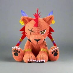 Square Enix Red XIII Amigurumi (Knitted) Plush Final Fantasy VII Remake(Red Xiii Amigurumi Knitted Plush Final Fantasy)