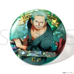 Roronoa Zoro Initial HBD (11.11) Hologram Tin Can Badge - ONE PIECE(Roronoa Zoro Initial Hbd 11 11 Hologram Tin Can Badge One Piece)