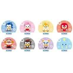 Sega Round Shaped Tin Badge Collection B - Sonic The Hedgehog (8Pcs/BOX)(Round Shaped Tin Badge Collection B Sonic The Hedgehog 8pcs Box)