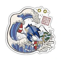 Sega Sonic Sticker "Great Wave Of Mt.Fugake Scenery" - Japanese Sonic(Sonic Sticker Great Wave Of Mt Fugake Scenery Japanese Sonic)