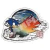Sega Sonic Sticker "Red Mt. Fuji Scenery" - Japanese Sonic(Sonic Sticker Red Mt Fuji Scenery Japanese Sonic) -ICHIBA TOYS SHOP sonic sticker red mt fuji scenery japanese sonic sticker sega 744511