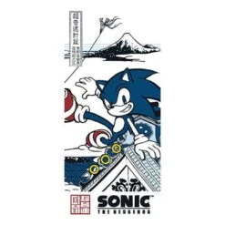 Sega Sonic Tenugui Towel "Asakusa Rooftop Scenery" - Japanese Sonic(Sonic Tenugui Towel Asakusa Rooftop Scenery Japanese Sonic)